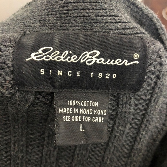 - Mens Grey Sweater. Eddie Bauer. Size Large. - Picture 3 of 6